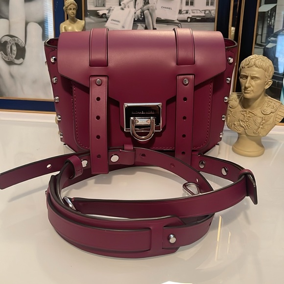 NWOT Michael Kors Manhattan Leather Crossbody bag. Burgundy colour. - Picture 13 of 13